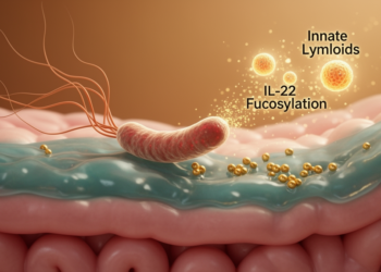 Gut bacterium’s flagellin restores colitis-damaged mucus via ILC3/IL-22 fucosylation axis