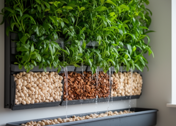Sea Urchin Shells and Apricot Pits Supercharge Living Walls That Clean Household Greywater