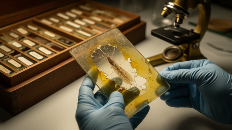 Museum Slide Mountants Crumble: 19-Year Experiment Exposes Gum-Chloral Decay