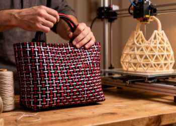 3D-Printed Handbags Weave Saudi Sadu Heritage Into Sustainable Fashion