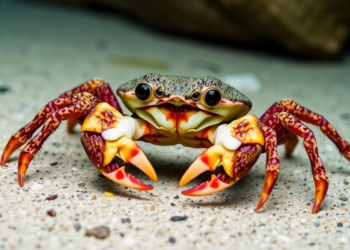 Pebble Crab Alox chaunos Makes Its First Appearance in Indian Waters