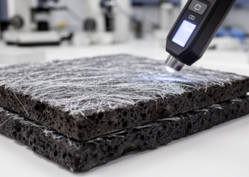 Volcanic rock tiles with carbon fibers and zinc oxide block over 99.999% of electromagnetic waves