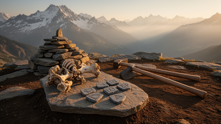 Ancient Alpine ritual site reveals sheep bones and carved gaming pieces from Iron Age ceremonies