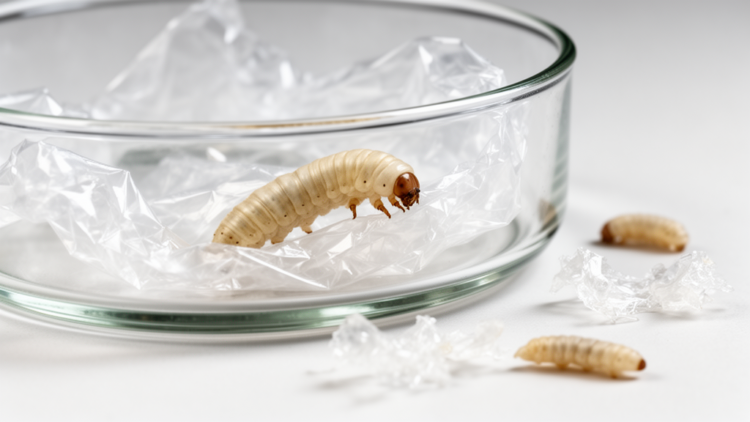 Wax Moths Fed Plastic Diets Reveal Hidden Gut Bacteria and a Cost to Reproduction