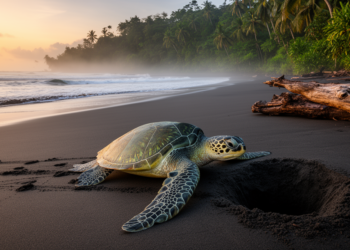 Green Turtles Struggle to Rebound at a Little-Known Borneo Nesting Beach