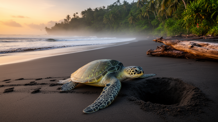 Green Turtles Struggle to Rebound at a Little-Known Borneo Nesting Beach