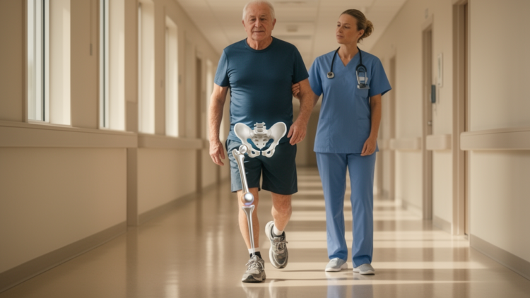 Hip Replacement Heals Shared Motion First, Leaving a Hidden Gait Signature Behind