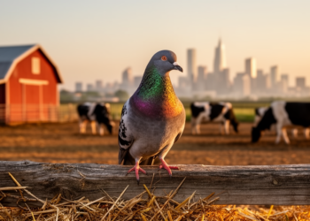 Exploratory pigeons carry richer bacterial communities, linking dairy farms, cities and wildlife