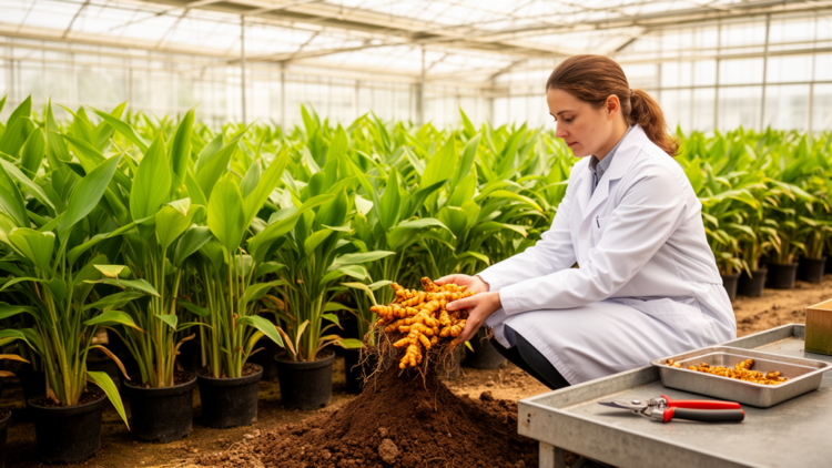 Greenhouse-Grown Turmeric Reveals Genetic Secrets Behind Yield and Curcumin Stability