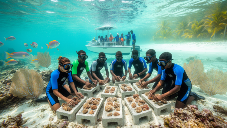 Bahamian Youth Dive Into Coral Restoration Through Hands-On Community Outreach