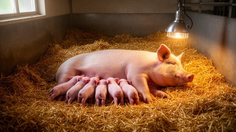 Straw in the Farrowing Pen Cuts Piglet Crushing Risk by Nearly Half, AI Study Shows