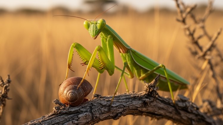 Snail-Eating Mantises: South African Praying Mantids Reveal a Surprising Taste for Mollusks