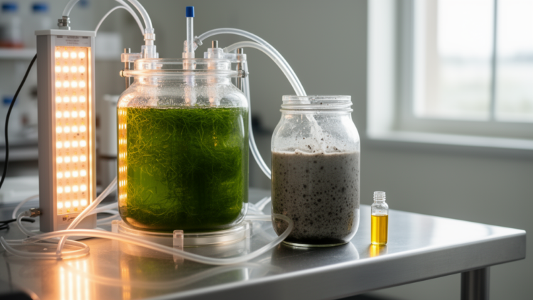 Cafeteria Wastewater Meets Light Stress: Microalga Turns Kitchen Runoff Into Biodiesel While Cleaning It