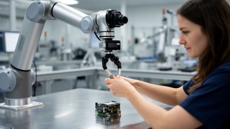 Robot Watches Your Elbows: Vision-Guided Cobots Reshape the Workstation in Real Time