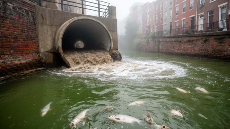 Combined Sewer Overflows Push Philadelphia Watersheds Toward Oxygen Collapse