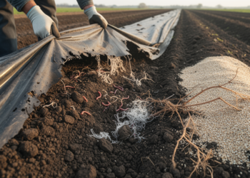 Biodegradable Plastic Mulch Residues Reshape Soil Life Differently in Loamy and Sandy Soils