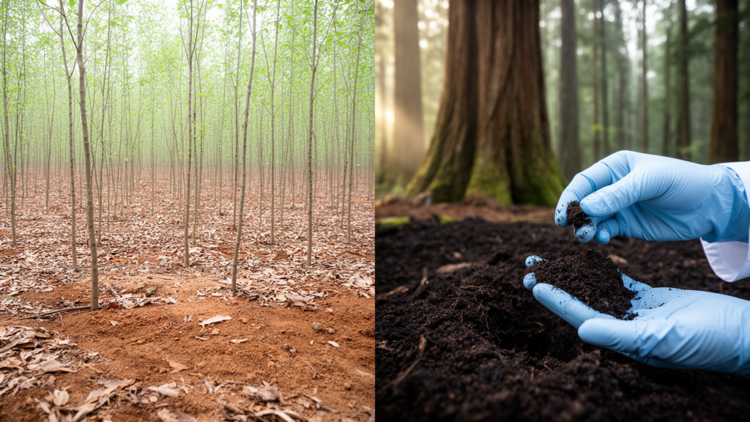 Hidden Microbial Fingerprint Shows Why Young Restored Forests Do Not Yet Match the Real Thing