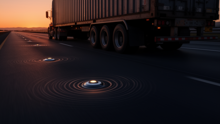 Smart Roads That Listen: Pavement Vibrations Reveal Truck Speed and Axle Spacing