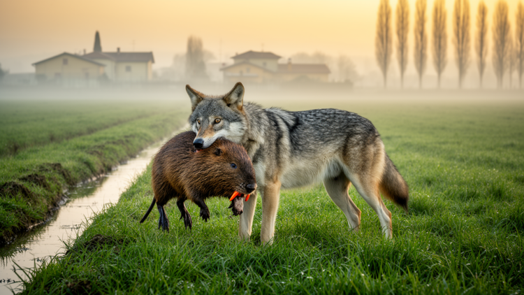 Wolves Colonizing Italy’s Farmed Lowlands Feast on Invasive Coypu, Not Livestock
