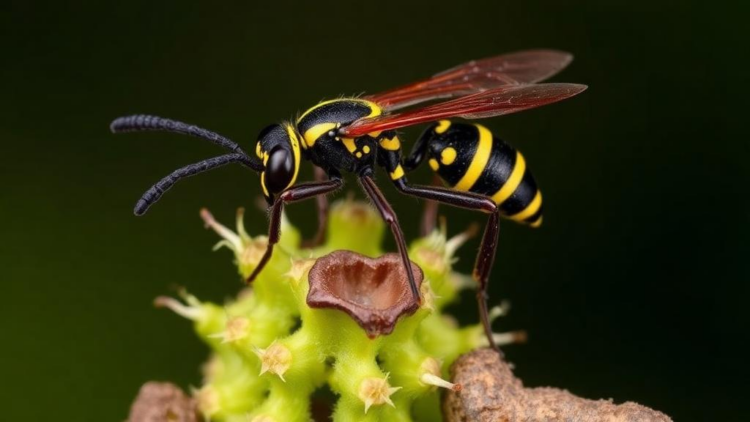 Digger wasp with a taste for big twigs could become aphid biocontrol agent