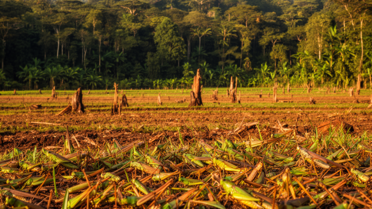 Generalist grasshoppers surge as land use intensifies in Cameroon biodiversity hotspot
