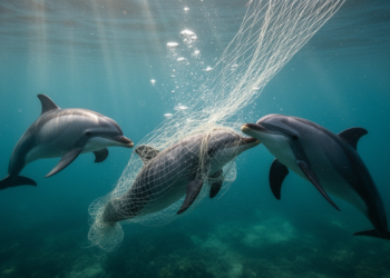 Dolphins Call for Dying Companions as Fishing Nets Trap Them Underwater