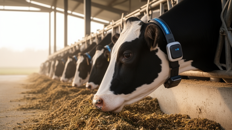 Smart Collars Predict How Much Each Dairy Cow Eats, Opening the Door to Breeding for Feed Efficiency