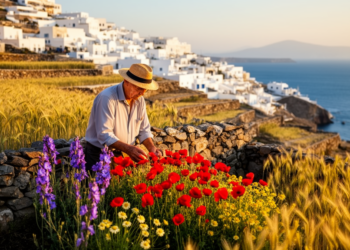 On a Greek Island, Ancient Farming Keeps Rare Wildflowers Alive