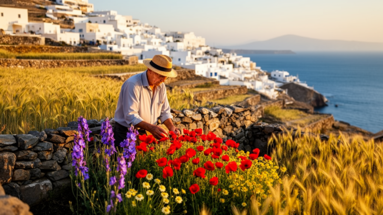 On a Greek Island, Ancient Farming Keeps Rare Wildflowers Alive