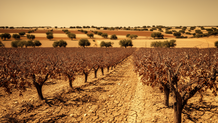 Drought and Fragmented Landscapes Amplify Xylella Damage in Spanish Almond Orchards