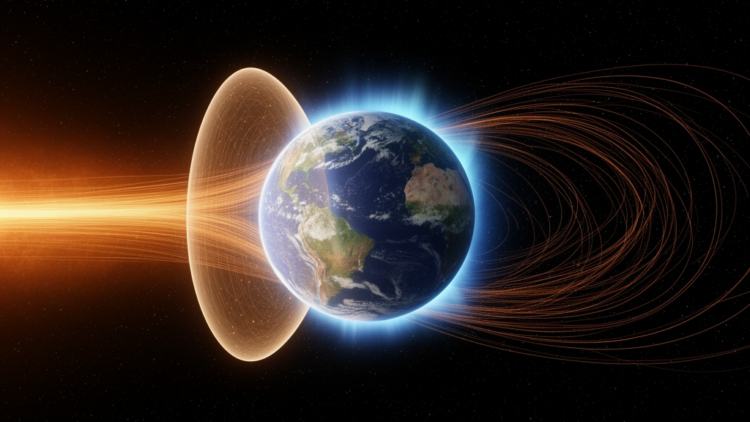 Earth’s Bow Shock Doubles as a Cosmic Ruler for Wandering Solar Wind Field Lines