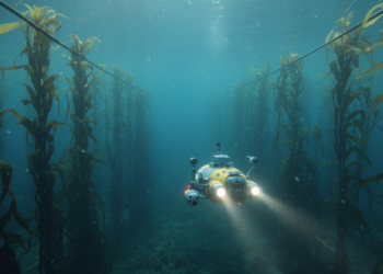 Giant Sea Farms Leave a 24 Hz Acoustic Fingerprint in the Deep Ocean