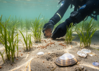 More Seeds Yield More Shoots, but Not Higher Per-Seed Establishment in a Clam-Mediated Seagrass Restoration Experiment