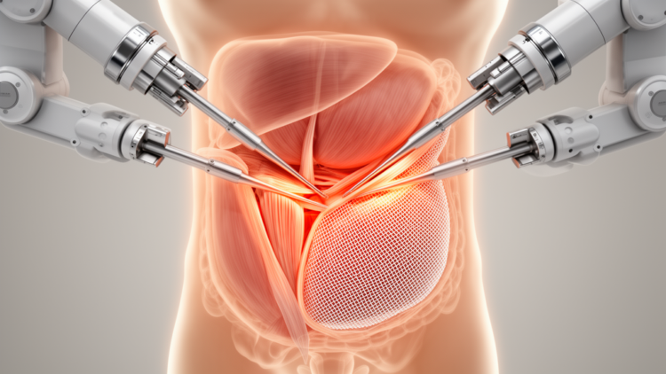 Robotic hernia repair stretches abdominal wall shut without cutting muscle