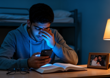 Screen Time, Short Sleep, and Family History Drive Myopia in Young Iraqi Adults