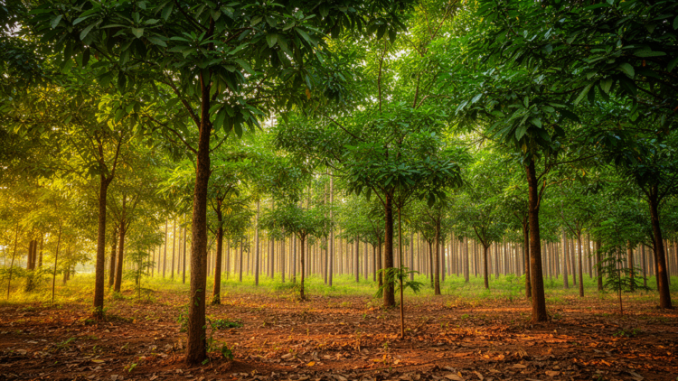 Mixed Tree Plantations Store 2.6 Times More Carbon Than Teak Monocultures in Indian Social Forestry Trial