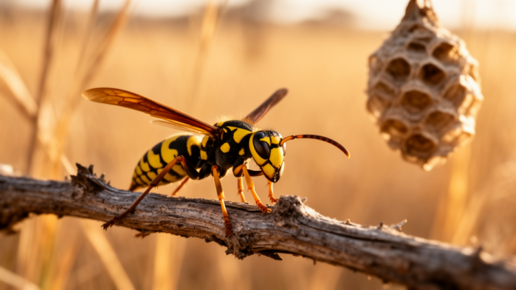 Mystery African paper wasp finally reveals its male, and he looks like nothing else in the genus