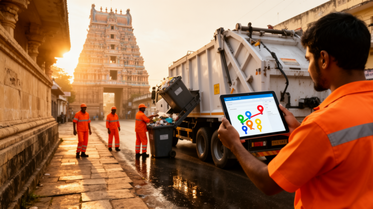 How a temple city turned garbage collection into a data problem it can prove it has solved