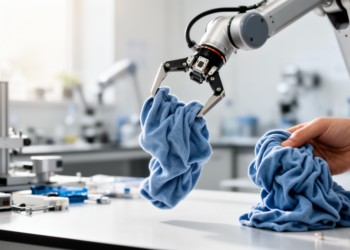 Robots Learn to Grasp Crumpled Fabric the Way Humans Do