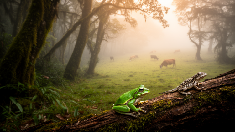 Habitat transformation reshapes diversity and community structure of amphibians and reptiles in the Eastern Andes
