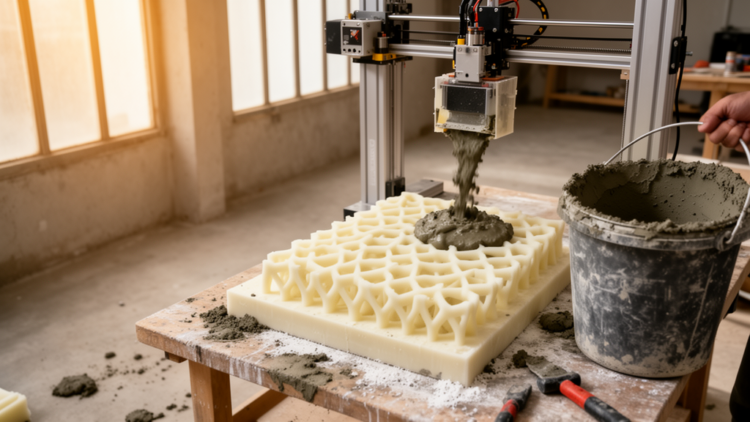 Wax foam 3D printing slashes formwork waste in concrete casting breakthrough