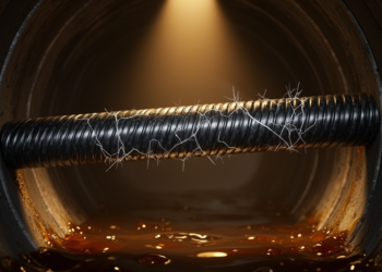 Deep in the oil well, composite sucker rods quietly lose strength before they split