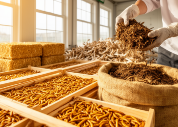 Mushroom Farm Waste Could Slash the Cost of Rearing Mealworms