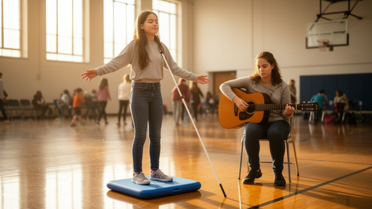One Music Session Instantly Improves Balance in Teens With Visual Impairment