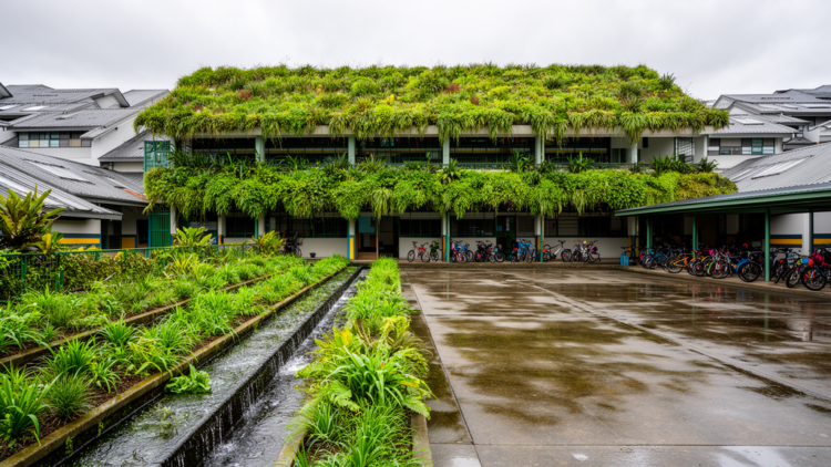 Green Roofs and Gardens Could Halve Flooding at a Drowning Ecuadorian School