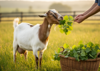Poplar Leaves Boost Selenium and Cut Methane in Goats but Backfire in Early Lactation