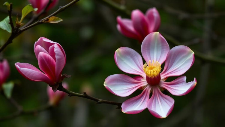 Scientists Decode the Giant Genome of a Rare Red-Flowered Magnolia