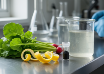 Radish Leaves and Lemon Peels Yield a Dual-Action Nanomaterial for Water Treatment
