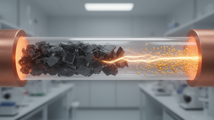 Flash Joule Heating Transforms Toxic E-Waste Plastics Into Antimony Goldmine