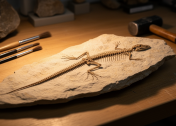 Glass Lizard Hidden in Spanish Mine Slab Rewrites Miocene Ecosystem Map